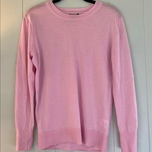 Featherweight merino wool sweater in pink J Crew